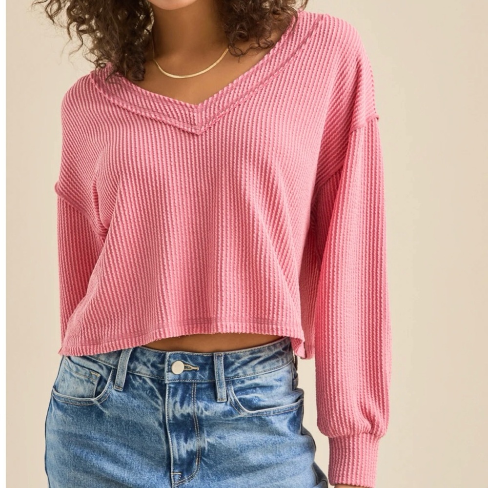 NEW Altar’d State Pink Crop Top Size Medium Available NWT